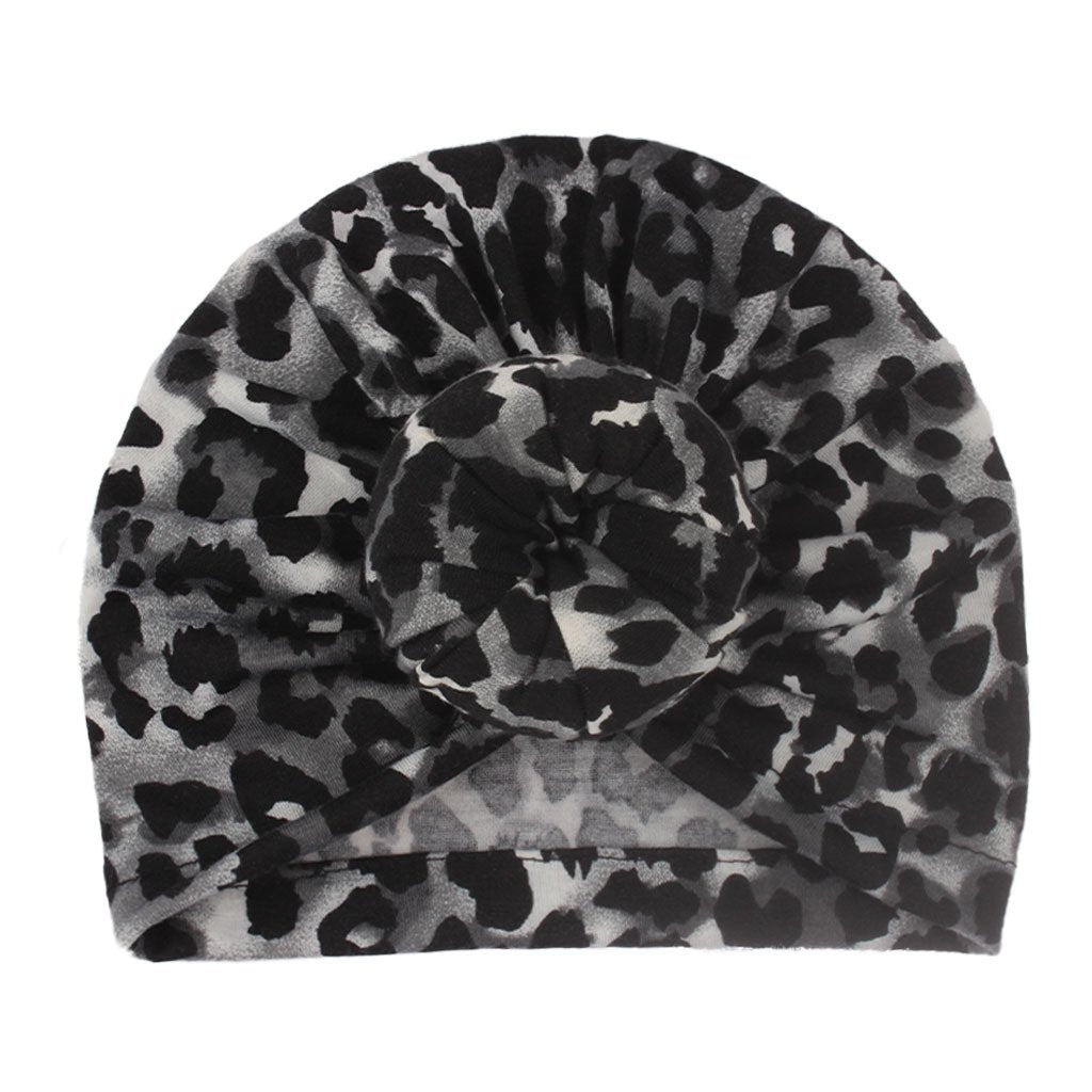 Children's Printed HAT Baby Leopard Doughnut Hat Baby Hat