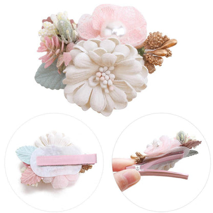 Pink Simulation Headflower Hair Accessories