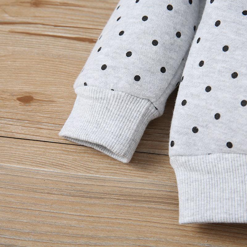 Polka Dot Infant Three-piece Climbing Suit T-shirt Pants Suit