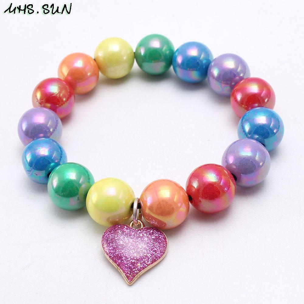 Rainbow Beaded Bracelet for Children