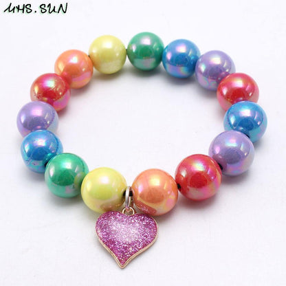 Rainbow Beaded Bracelet for Children