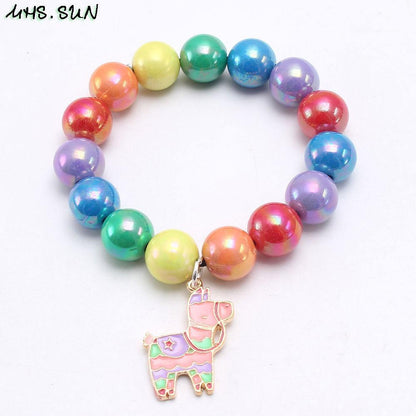 Rainbow Beaded Bracelet for Children