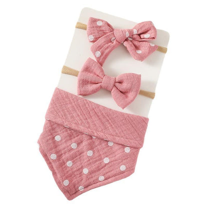 Baby Saliva Towel Nylon Headband Set
