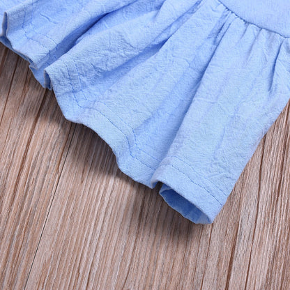 Suspender suit cool solid color girl's clothes