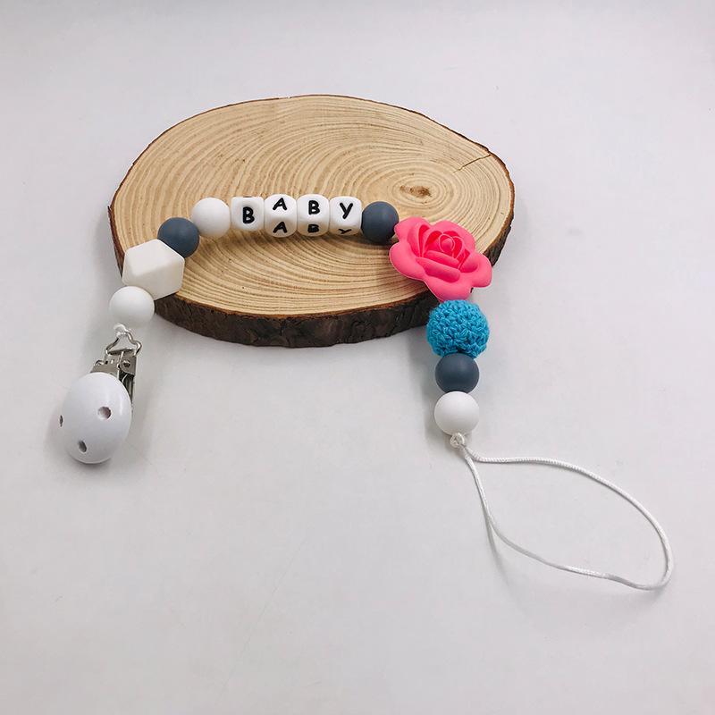 Baby Pacifier Clip Teether Toy Silicone Anti-drop Chain