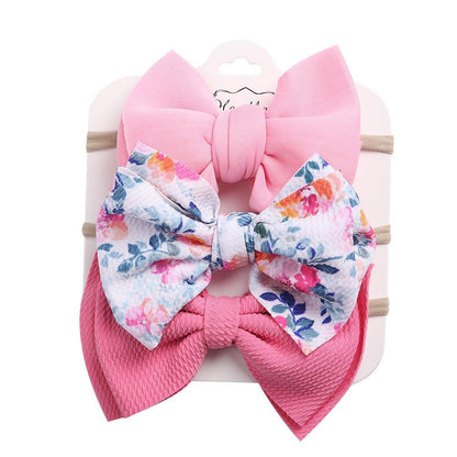 Children's Headdress Bow Hair Tie 3pcs/Set