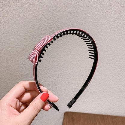 Children's Bow Hair Hoop Toothed Non-slip Hairpin