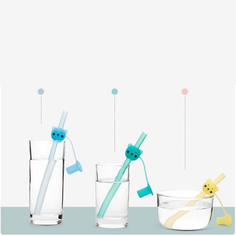 Children's Large Diameter Silicone Straw with Lid