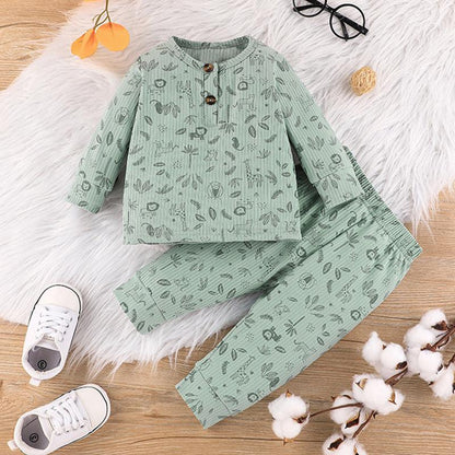 Children's Long Sleeve Crewneck Pullover Pants Set