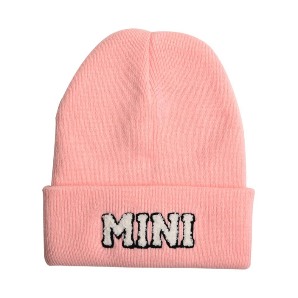 Children's MINI Letter Solid Color Warm Knitted Hat