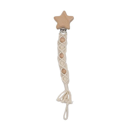 Beech Hand-woven Rope Pacifier Clip Anti-drop Chain