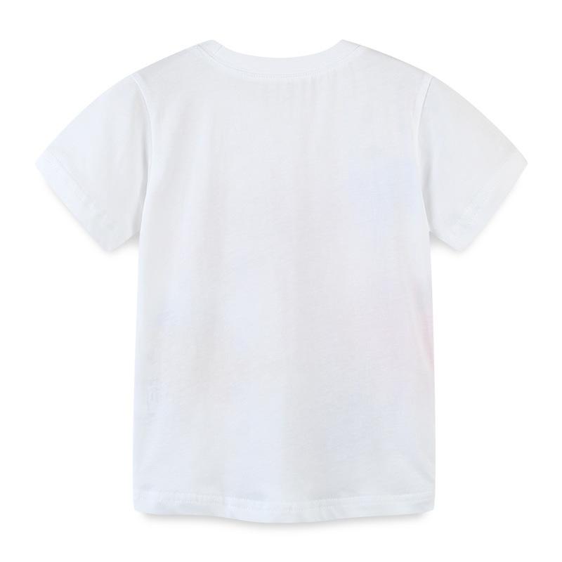 Round neck knitted cotton short sleeve children's T-shirt