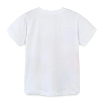 Round neck knitted cotton short sleeve children's T-shirt