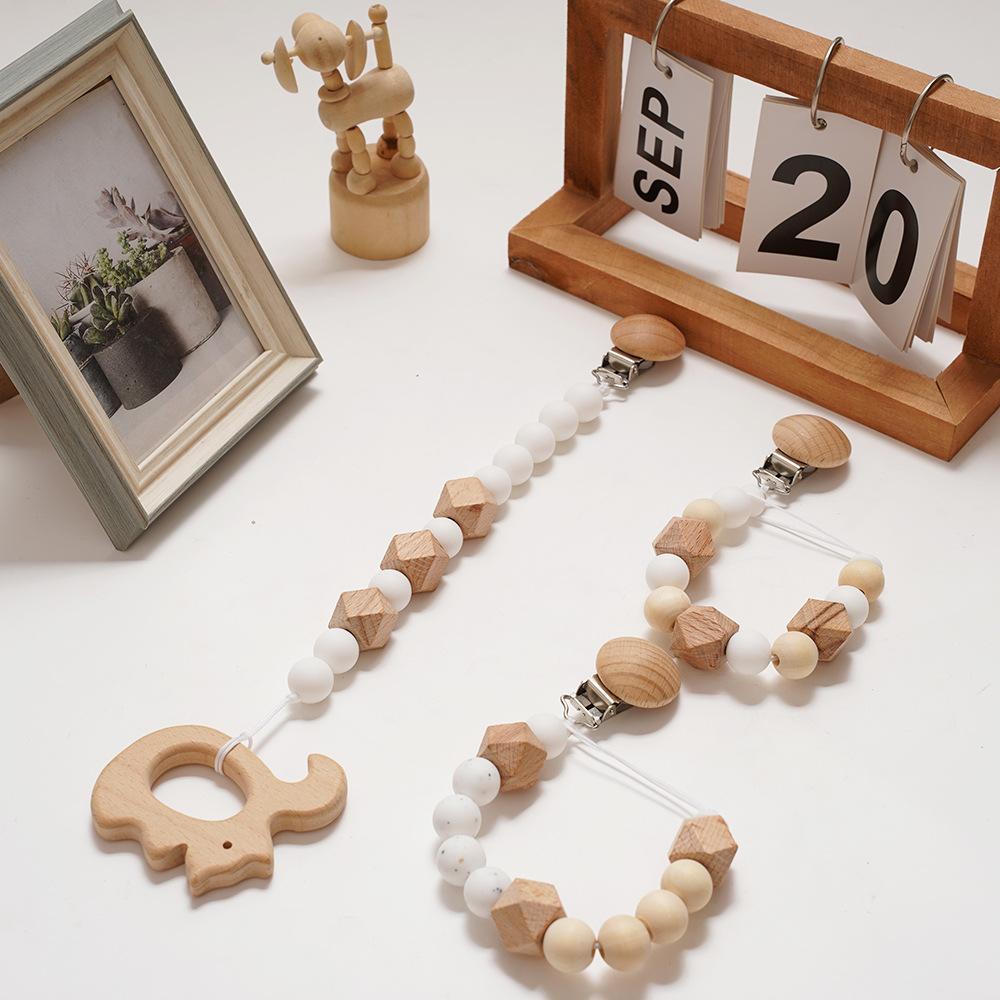 Silicone Beech Pacifier Clip Teether Anti-drop Chain