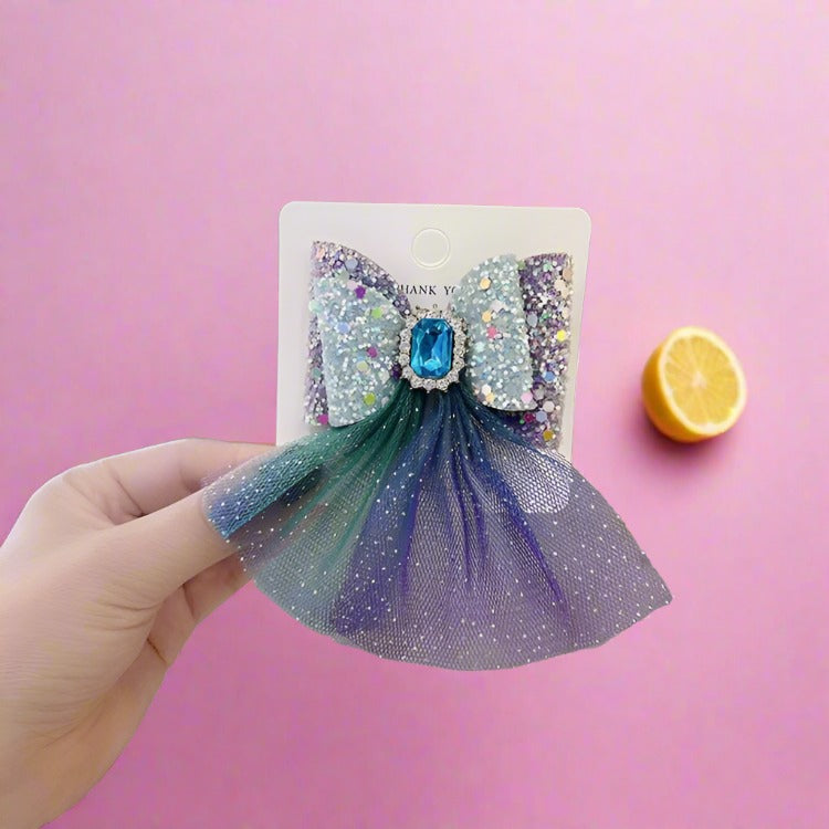 Children's Bow Hairpin Crown Headdress