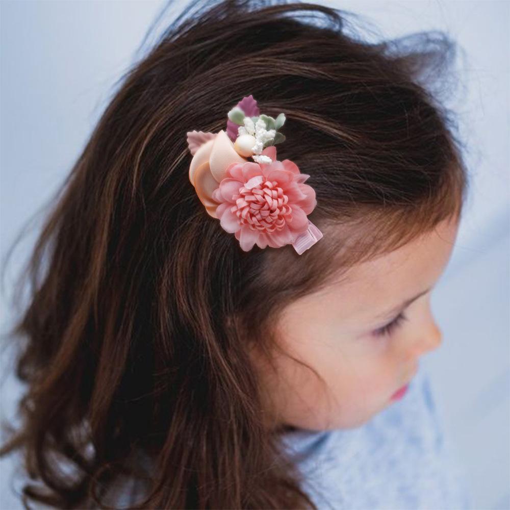 Pink Simulation Headflower Hair Accessories