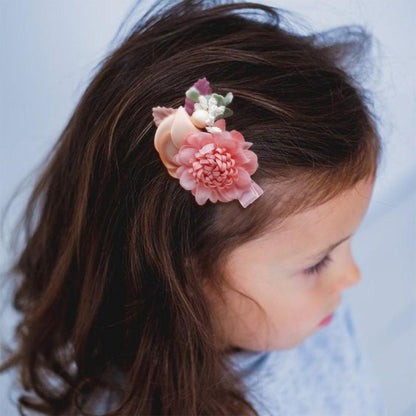 Pink Simulation Headflower Hair Accessories