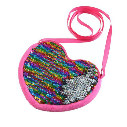 Girl's One-Shoulder Crossbody Bag Heart-Shaped Coin Wallet