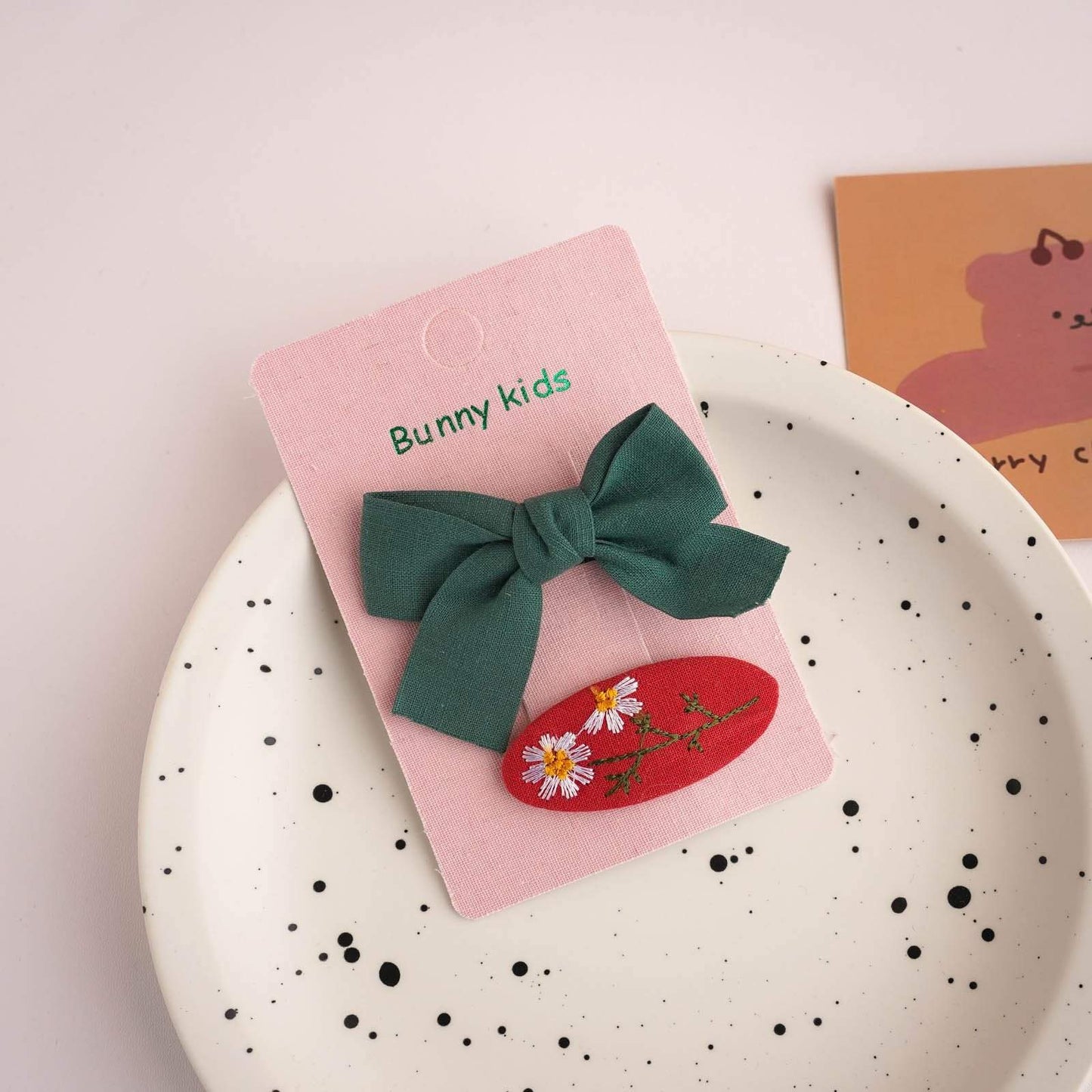 Children's Fabric Cartoon Bow Hairpin