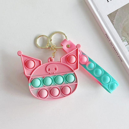 Cartoon Silicone Mini Bag Rabbit Pendant Keychain