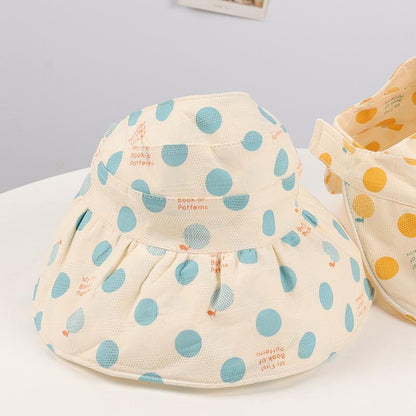 Colorful Dot Children's Foldable Empty Top Sunshade Hat