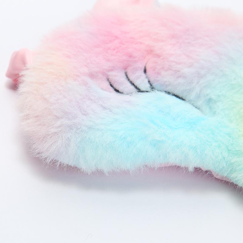 Rabbit Fur Cartoon Unicorn Eye Patch Shading Eyeshade