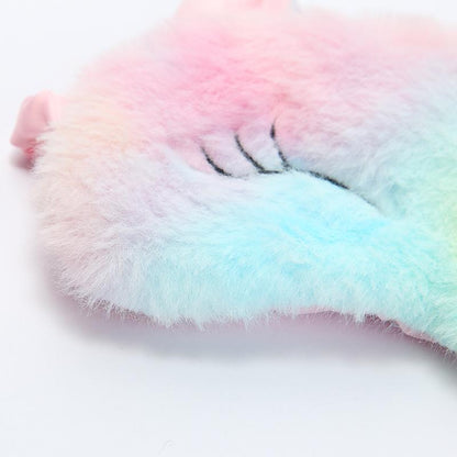 Rabbit Fur Cartoon Unicorn Eye Patch Shading Eyeshade
