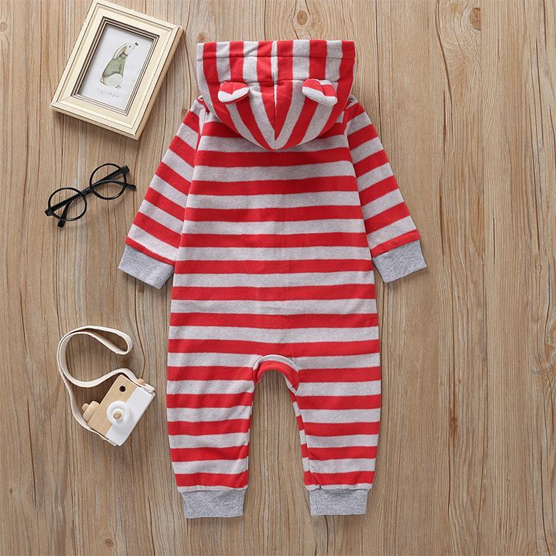 Baby Jumpsuit Hooded Long Sleeve Suit