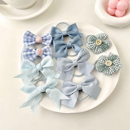 Children's Color Bow Hair Rope High Elasticity