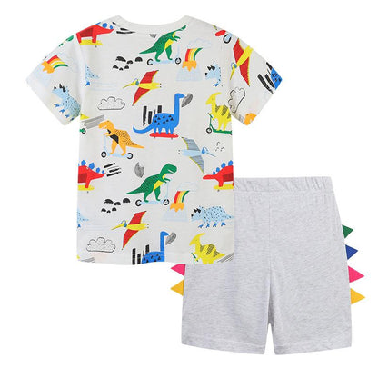 Children's Short Sleeve T-Shirt Cartoon Pants Set