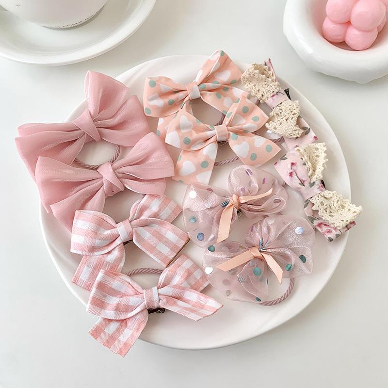 Children's Color Bow Hair Rope High Elasticity