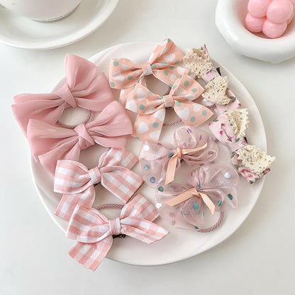 Children's Color Bow Hair Rope High Elasticity