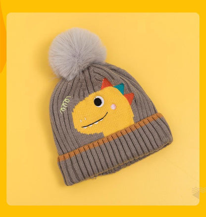 Cartoon Children's Warm Knit Hat Scarf