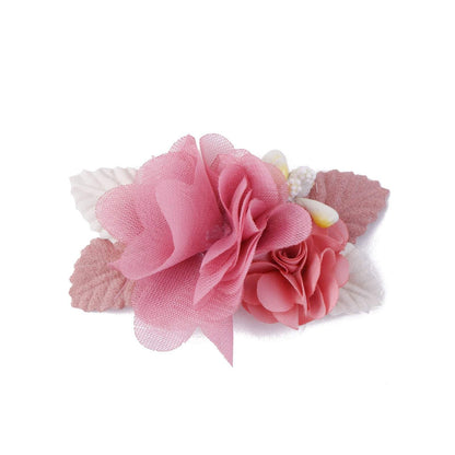 Pink Simulation Headflower Hair Accessories