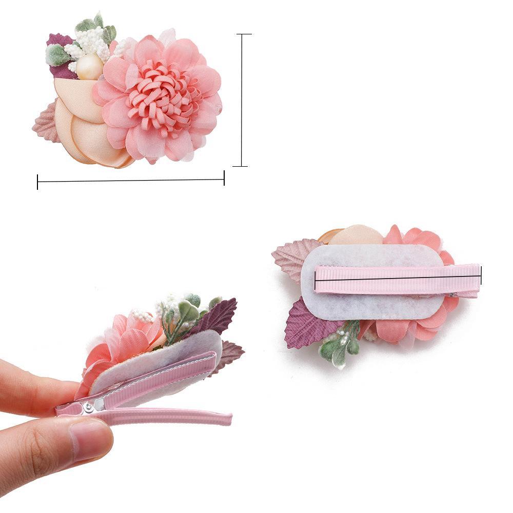 Pink Simulation Headflower Hair Accessories
