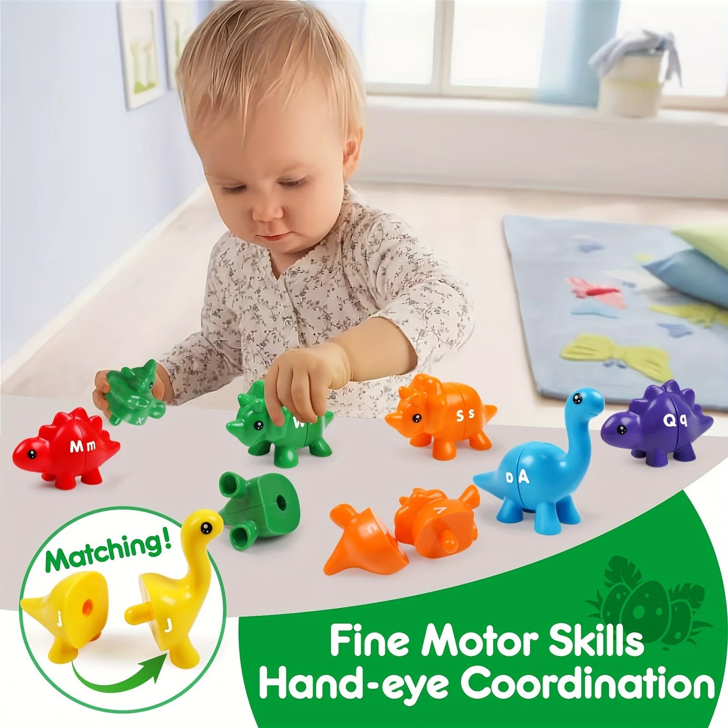 Matching Letters Fine Motor Toy Double-Sided