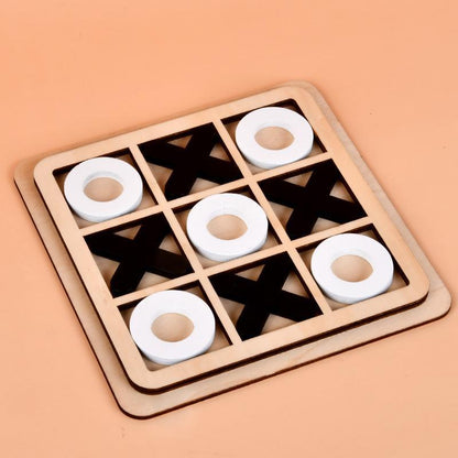 Three Series of Tic-tac-toe Chess Puzzle Nine Palace Wooden Toys