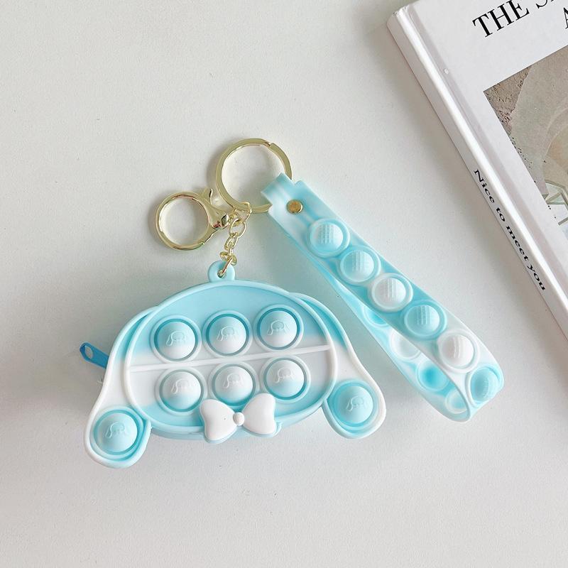 Cartoon Silicone Mini Bag Rabbit Pendant Keychain