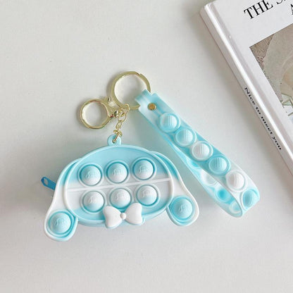 Cartoon Silicone Mini Bag Rabbit Pendant Keychain