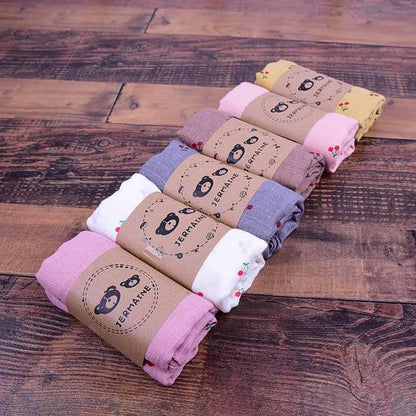 Children's Cotton and Linen Thin Warm Silk Scarf