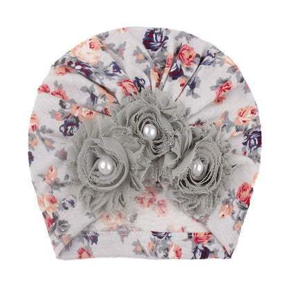 Baby Soft Printed Children's Hat Sunflower  Pullover Hat
