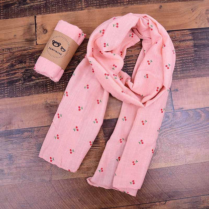 Children's Cotton and Linen Thin Warm Silk Scarf