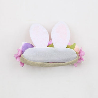 Children's Artificial Flower Hair Tie Handmade Rabbit Ear Headband