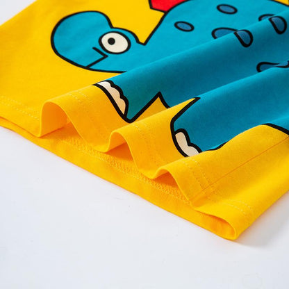 Children's T-shirt summer boys' short sleeved dinosaur