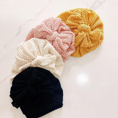 Children's Knitted Oversized Bow Baby Hat