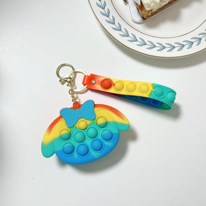 Small Keychain Coin Purse Spaceman Bear Fingertip Toy