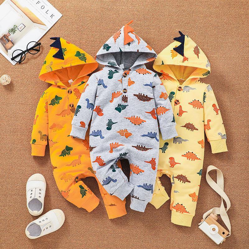 Baby Cartoon Hooded Jumpsuit