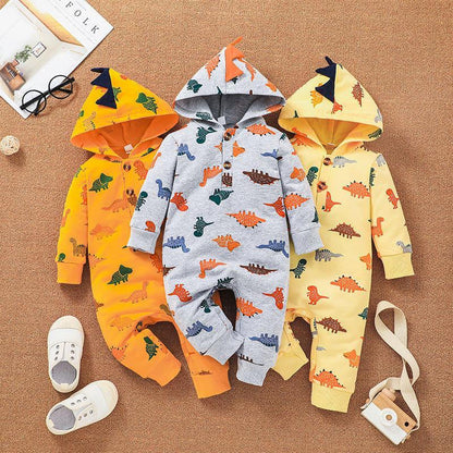 Baby Cartoon Hooded Jumpsuit