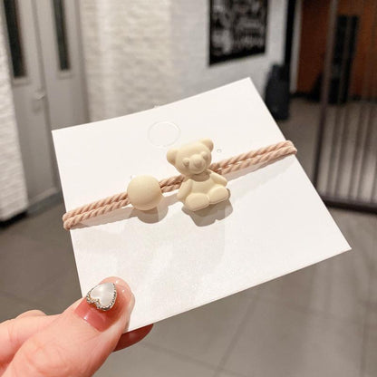 Bear Hair Ring Cartoon Hair Rope Set