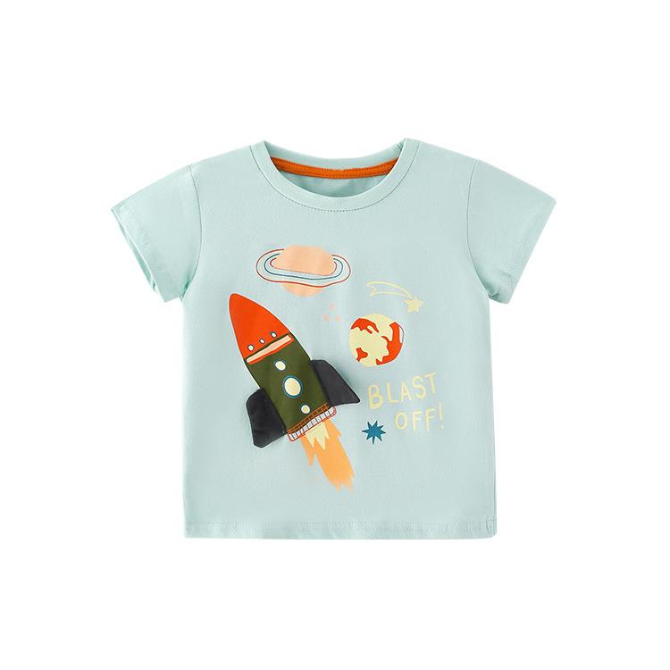 Boys' cartoon cotton short sleeve round neck T-shirt boys' T-shirt
